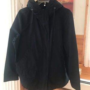 Gap Jacket w zip-out Quilted-Fleece Vest. Warm. Cotton Blend. Size L.